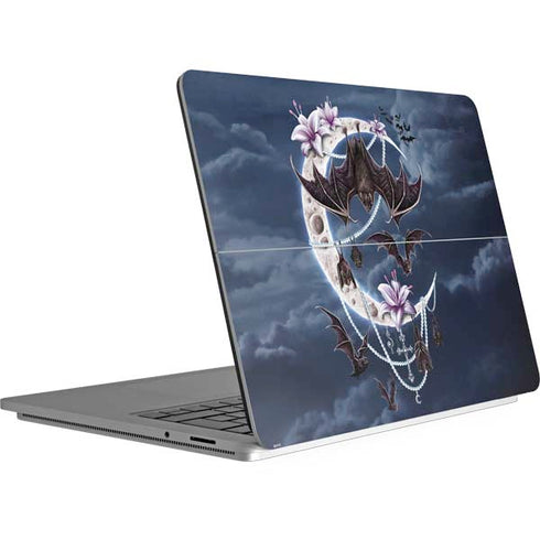 Gothic Moon with Bats and Flowers by Sarah Richter Surface Laptop Studio Skin